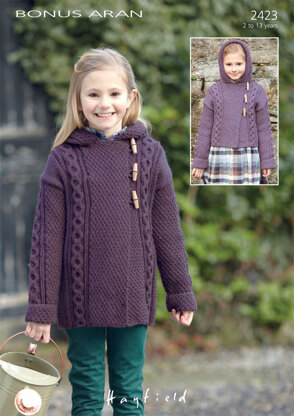 Duffle Coats in Hayfield Bonus Aran with Wool - 2423