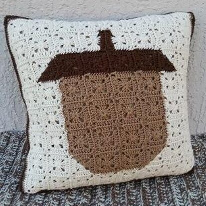 Acorn Pixel Art Throw Pillow