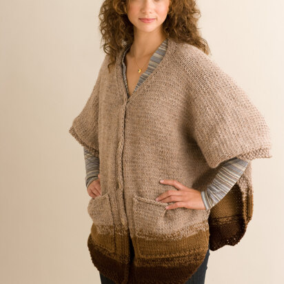 Pleasantville Poncho in Lion Brand Wool-Ease - 90140AD