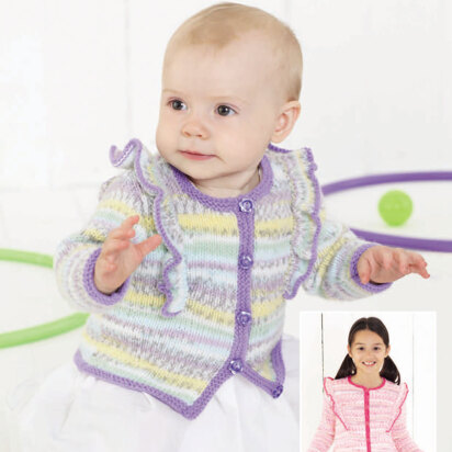 Cardigan in Sirdar Snuggly Baby Crofter DK & Snuggly DK - 4872 - Downloadable PDF