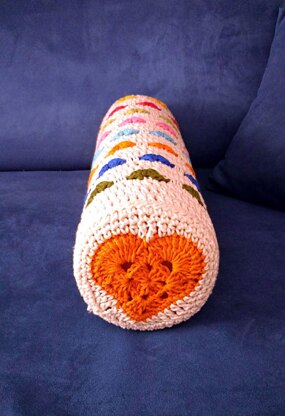 Bolster heart cushion