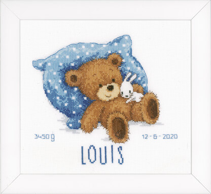 Vervaco Sweet Bear Cross Stitch Kit - 22cm x 21cm