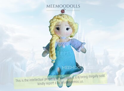 ELSA Knitting Doll. Snow Queen