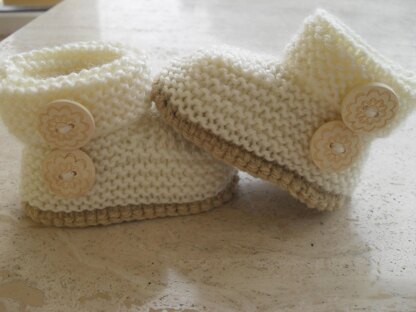 Baby Two Button  Booties Unisex