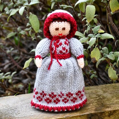 Victorian Doll Knitting Pattern - Toy Knitting Pattern
