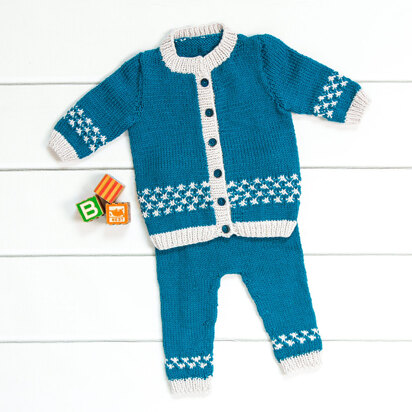 1397 Yukou - Cardigan and Leggings Knitting Pattern for Babies in Valley Yarns Haydenville DK