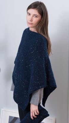 Serena Poncho in Red Heart Luce - LM6040 - Downloadable PDF