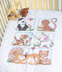 Dimensions Stamped Cross Stitch Kit: Quilt: Animal Babes Cross Stitch Kit - 34 x 43in