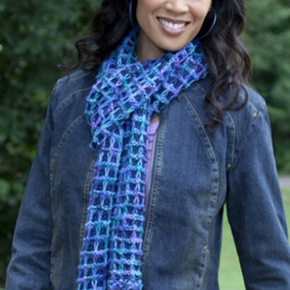 Bluesy Scarf in Caron Simply Soft and Simply Soft Paints - Downloadable PDF