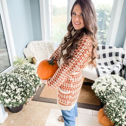 Hello Pumpkin Mosaic Cardigan