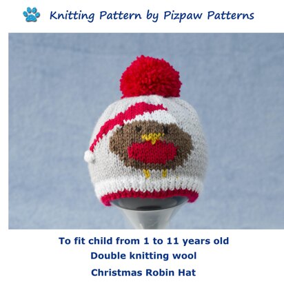 Christmas Robin Hat Knitting Pattern