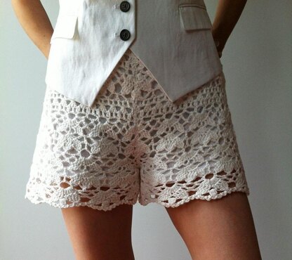 Cynthia - floral lace shorts Crochet pattern by Vicky Chan Designs