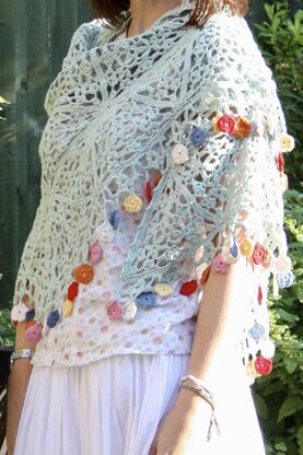Dancing Flowers Shawl