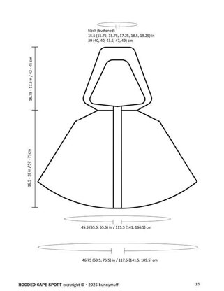 Corby Weemin II hooded cape SPORT weight