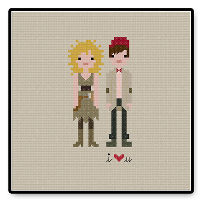 River and Eleven In Love - PDF Cross Stitch Pattern