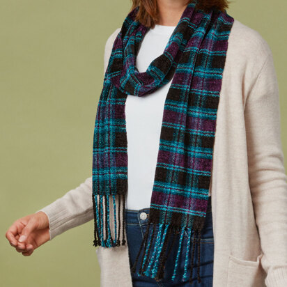 Valley Yarns #296 Plaid Chenille Scarf PDF