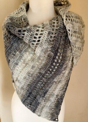 Silver Bells Crochet Shawl Wrap