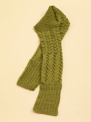 Lace Sampler Scarf in Lion Brand Wool-Ease - 70532AD