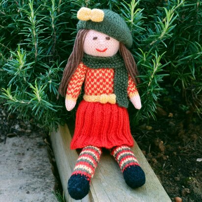 Aster Rag Doll Knitting Pattern - Toy Knitting Pattern