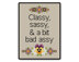 Classy, Sassy, Bad Assy - PDF Cross Stitch Pattern