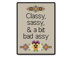 Classy, Sassy, Bad Assy - PDF Cross Stitch Pattern