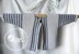 Baby sideways knit cardigan with stripe pattern - P066