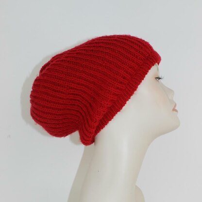 4Ply Fishermans Rib Slouch Hat CIRCULAR