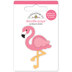 Doodlebug Doodle-Pops 3D Stickers - Pink Flamingo