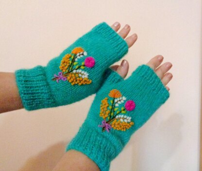 Wildflowers Mittens Gloves