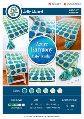 Azure Harmony Baby Blanket