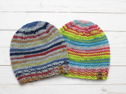 Self Striping Hat Beanie Toque