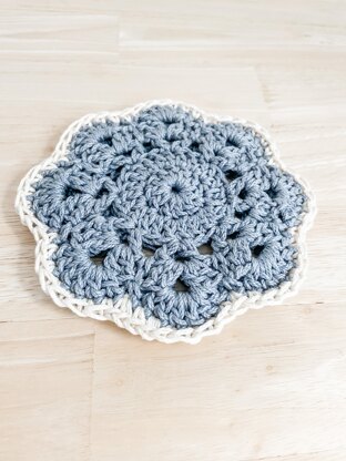 Snow Drop Crochet Coasters Pattern