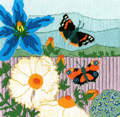 Bothy Threads Butterfly Meadow Embroidery Kit - 19 x 18.5cm
