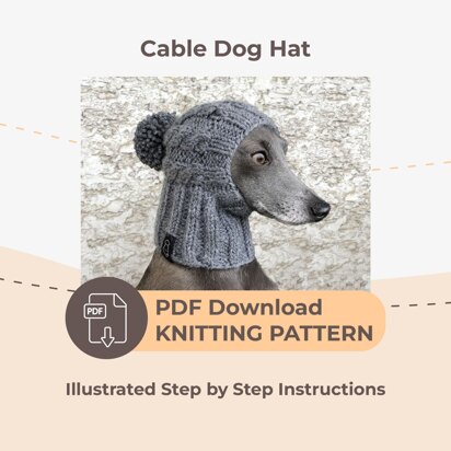 Cable Dog Hat - knitting pattern