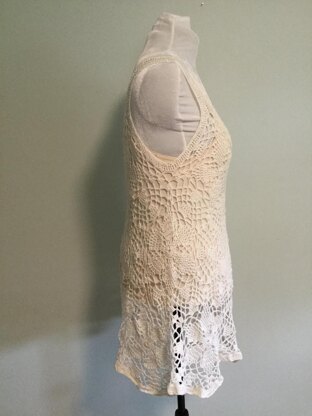 Floral Lace Tunic Tank Top