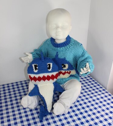 Chunky Baby & Toddler Shark Sweater and Toy