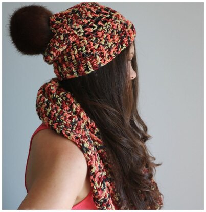 Melon Melody Hat & Shawl Set