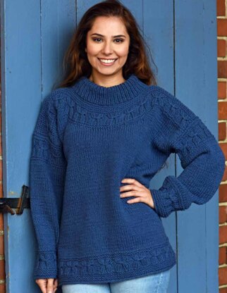 Borgny Sweater in Juniper Moon Farm Santa Cruz - Downloadable PDF