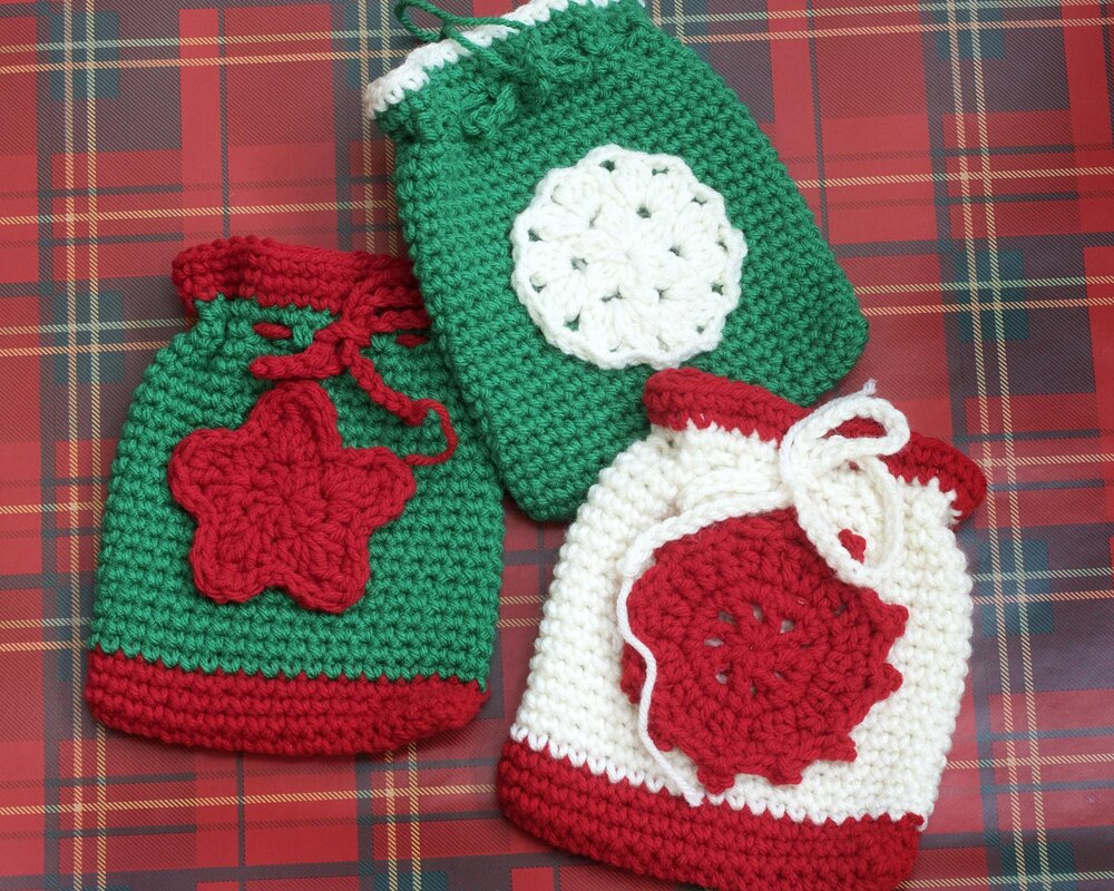 Little Crochet Christmas Gift Bag