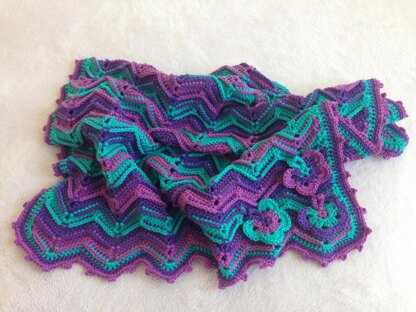 Ridged Chevron Butterfly Blanket