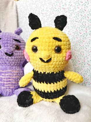 Crocheted bee.