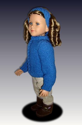 Cable Front Pullover for My Twinn (23 inch doll)
