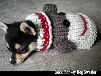 Sock Monkey Dog Sweater