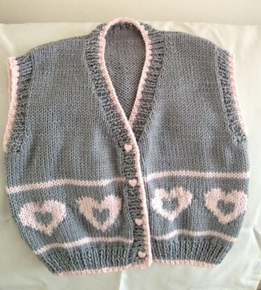 Hearts Vest for Toddler 18m-2yrs