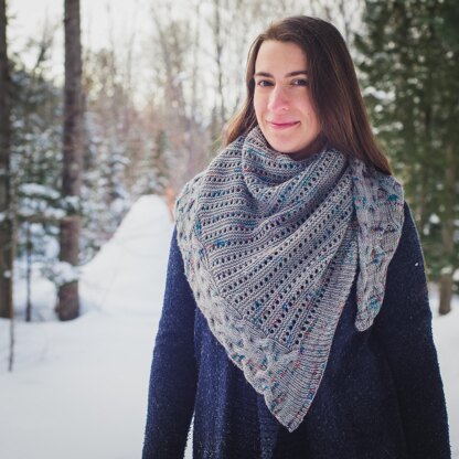 Blizzard Boulevard Reversible Shawl