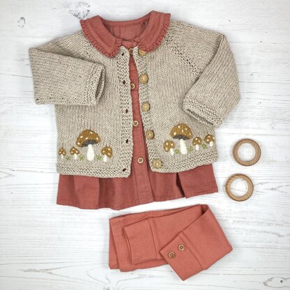Toadstools Embroidered Cardigan