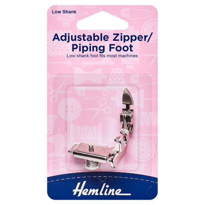 Hemline Zipper Foot: Adjustable