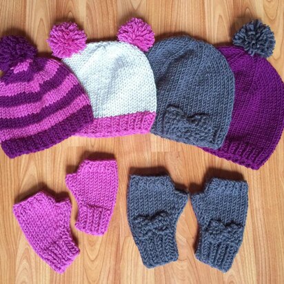 "Cute & Cozy" Hat and Glove Set