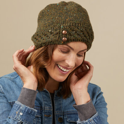 #1367 Cameo - Beanie Knitting Pattern for Women in Valley Yarns Taconic