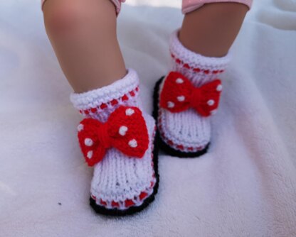 Baby booties - Mickey & Minnie Mouse